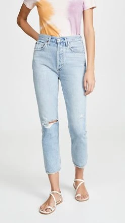 Flash Sale ✔️ AGOLDE Riley High Rise Straight Crop ???? Jeans Shatter ❤️