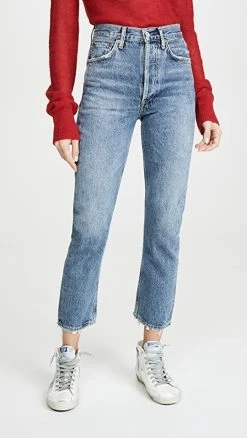 Buy ???? AGOLDE Riley High Rise Straight Crop ???? Jeans Frequency ????