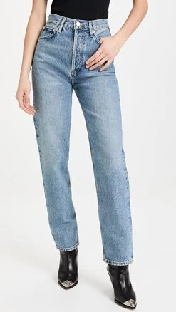 Cheapest ???? AGOLDE 90's Pinch Waist High Rise Straight ???? Jeans Navigate ⭐