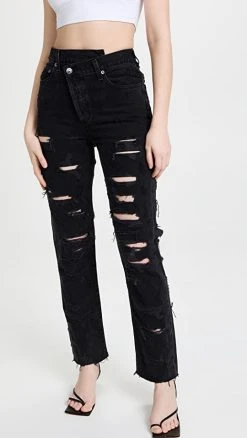 Cheapest ???? AGOLDE Criss Cross Straight ???? Jeans Feverish ????