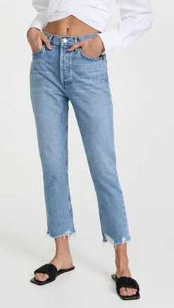 Top 10 ⭐ AGOLDE Riley Crop ???? Jeans Haven ????