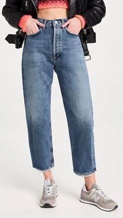 Cheap ???? AGOLDE 90's Crop: Mid Rise Loose Straight ???? Jeans Oblique ????