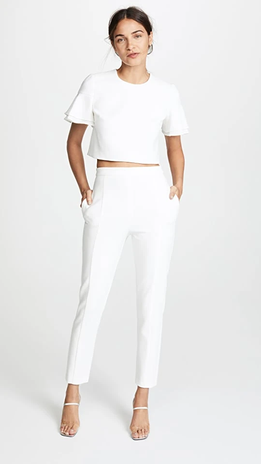 New ???? Black Halo Syon 2 Piece Jumpsuit Sugar/Porcelain ✔️ 1 New ???? Black Halo Syon 2 Piece Jumpsuit Sugar/Porcelain ✔️