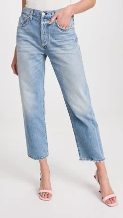 Deals ???? Citizens Of Humanity Emery Crop Relaxed Straight ???? Jeans Crescent ????