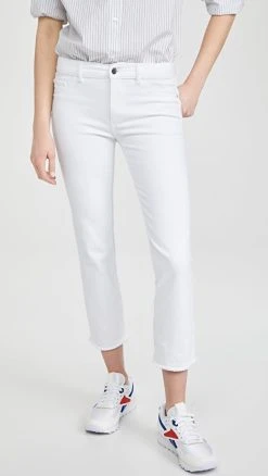 Promo ???? DL1961 Mara Mid Rise Instasculpt Ankle Straight ???? Jeans Milk ????