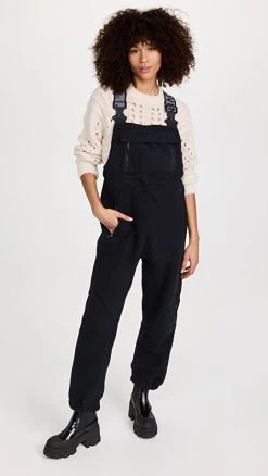Top 10 ???? FP Movement By Free People Hit The Slopes Salopette Black ????