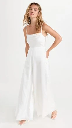 Best Pirce ???? Fame And Partners The Rosalie Jumpsuit Ivory ????