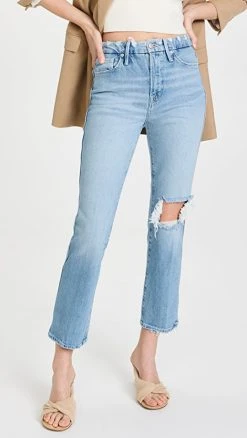 Outlet ???? Good American Good Curve Straight ???? Jeans Indigo124 ❤️