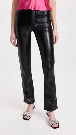 Cheap ???? Good American Leather Good Icon ???? Jeans Black001 ????