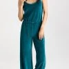 Top 10 ???? Suzie Kondi Giorgi Velour Tank Jumpsuit Peacock ⌛