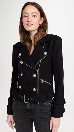 Deals ⌛ L'AGENCE Billie Belted Jacket Black ????