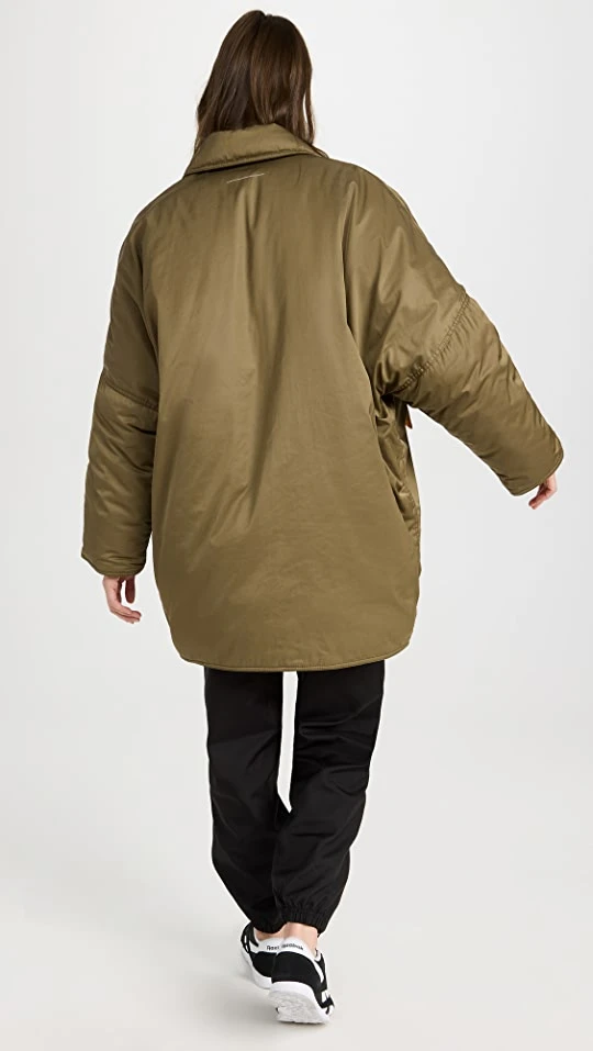 Buy ???? MM6 Maison Margiela Puffy Twill ???? Coat Khaki/Orange ???? 2 Buy ???? MM6 Maison Margiela Puffy Twill ???? Coat Khaki/Orange ???? - Image 2