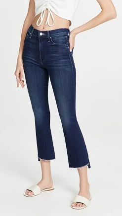 Discount ???? MOTHER The Insider Crop Step Fray ???? Jeans Tongue In Chic ????
