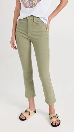 Cheap ???? MOTHER Hw Smokin' Double Ankle ???? Jeans Oig Oil Green ????
