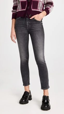 Best Pirce ???? MOTHER The Mid Rise Dazzler ???? Jeans The Night Is ⌚ Watching ????