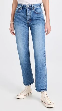 Cheapest ???? MOUSSY VINTAGE Mv Trenton Wide Straight ???? Jeans Light Blue ????