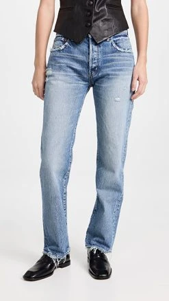 Buy ???? MOUSSY VINTAGE Mv Ridgemont Straight ???? Jeans Blue ????