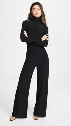 Coupon ???? Norma Kamali Long Sleeve Turtleneck Jumpsuit Black ❤️