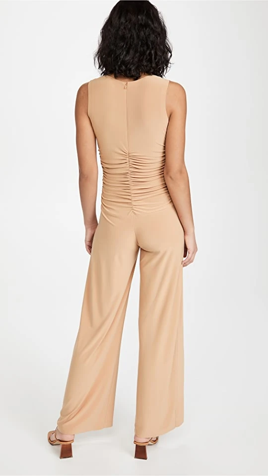 Best Sale ???? Norma Kamali Kamali Kulture Shirred Waist Jumpsuit Taupe ???? 2 Best Sale ???? Norma Kamali Kamali Kulture Shirred Waist Jumpsuit Taupe ???? - Image 2