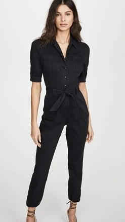Best Pirce ???? PAIGE Mayslie Jumpsuit Washed Black ????