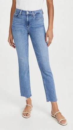 Wholesale ⌛ PAIGE Cindy ???? Jeans With Raw Hem Music Distressed ????