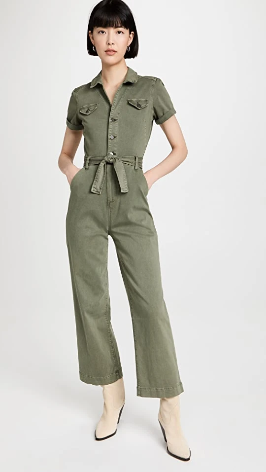Coupon ???? PAIGE Short Sleeve Anessa Jumpsuit Vintage Ivy Green ???? 2 Coupon ???? PAIGE Short Sleeve Anessa Jumpsuit Vintage Ivy Green ???? - Image 2