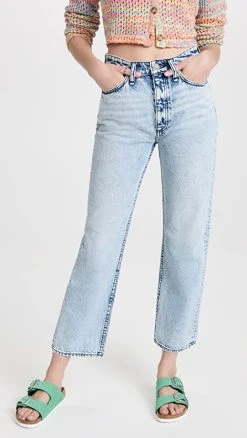Budget ???? Rag & Bone Alex High-Rise Ankle Straight ???? Jeans Venice ????
