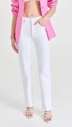 Coupon ???? RE/DONE 90s High Rise Comfort Stretch Loose ???? Jeans White ????