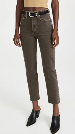 Budget ???? RE/DONE 70s Ultra High Rise Stove Pipe ???? Jeans Washed Chocolate ✔️