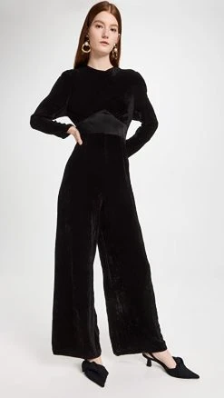 Best Sale ???? RIXO Beatrix Jumpsuit Black ????