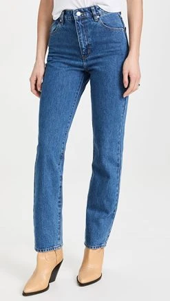 Cheap ⌛ Rolla's Original Straight ???? Jeans Ashley Blue ????