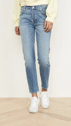 Best Sale ???? 7 For All Mankind Josefina Slim Boyfriend ???? Jeans Broken Twill Light ⭐