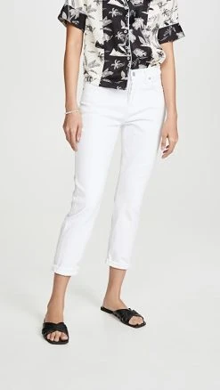 Best Sale ???? 7 For All Mankind Josefina Boyfriend ???? Jeans White ????