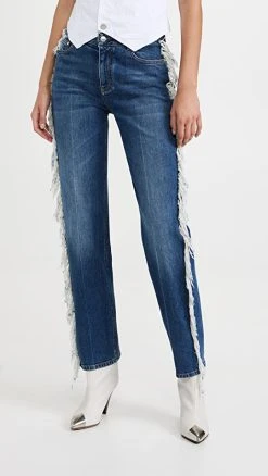 Promo ???? Stella McCartney Vintage Fringe Straight Leg ???? Jeans Vintage Dark ????