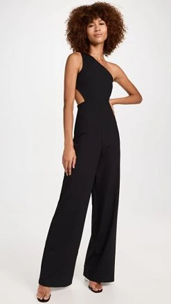 Best reviews of ???? Susana Monaco One Arm Cut Out Jumpsuit Black ⌛
