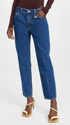 New ???? Tibi Medium Stone Wash Denim Elfie ???? Jeans ????