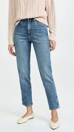 Discount ⌛ Wrangler Mom ???? Jeans Forget Me Not ????