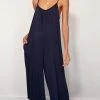 Discount ⌛ Z Supply Flared Jumpsuit Black Iris ????